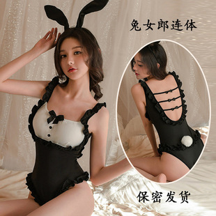 情趣内衣纯欲性感女仆兔子装游戏制服连体免脱女仆蕾丝女可爱诱惑