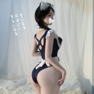 花俏情趣内衣可爱乖巧绑带女佣围裙私房水手超辣小胸显大清纯女仆